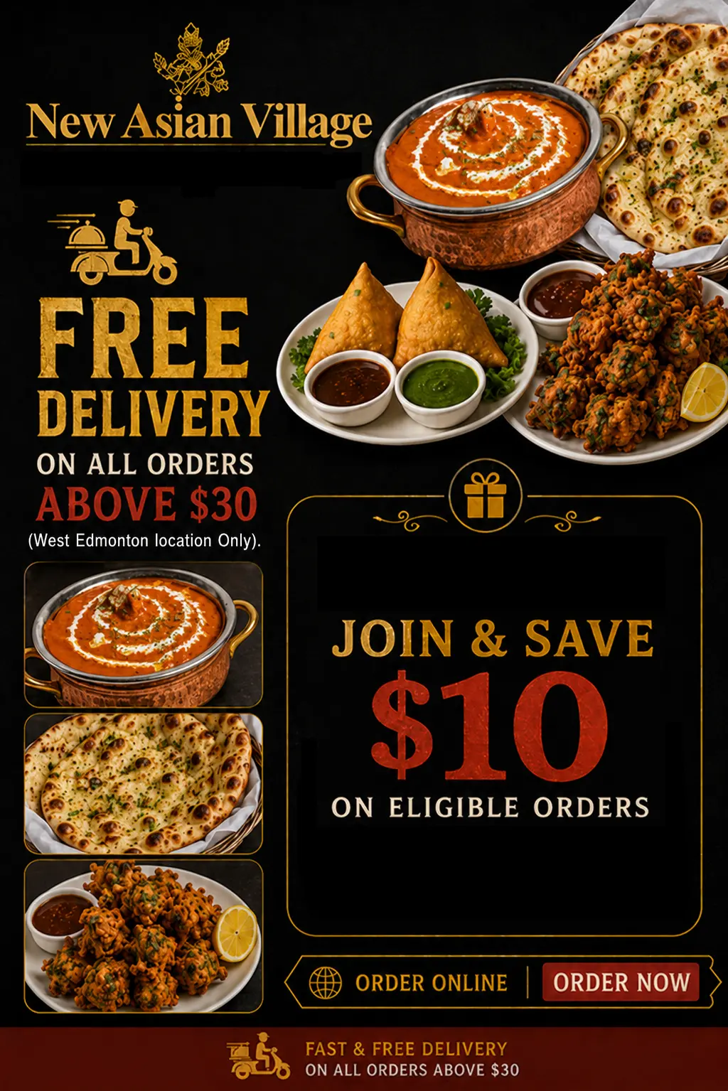 New Asian Village special offer — Indian restaurant in Sherwood Park and West Edmonton