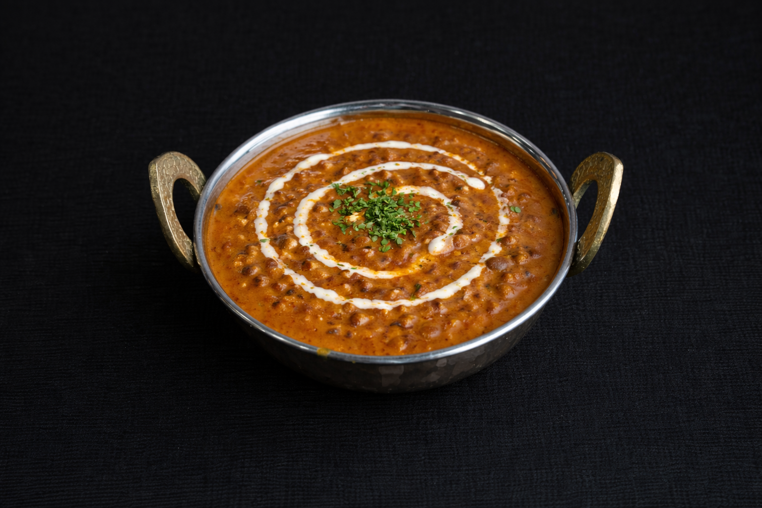 Velvety Dal Makhani black lentils at New Asian Village Indian restaurant, Sherwood Park