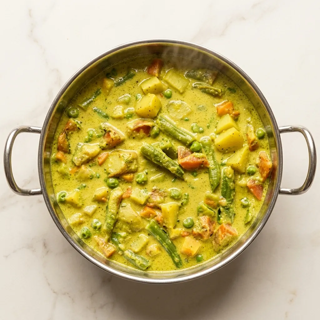 Vegetarian Korma curry at New Asian Village Edmonton & Sherwood Park